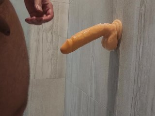 Cum Chiefly Whacking Big Dildo - React To Cum As A Lube - Cum Around My React To Ass